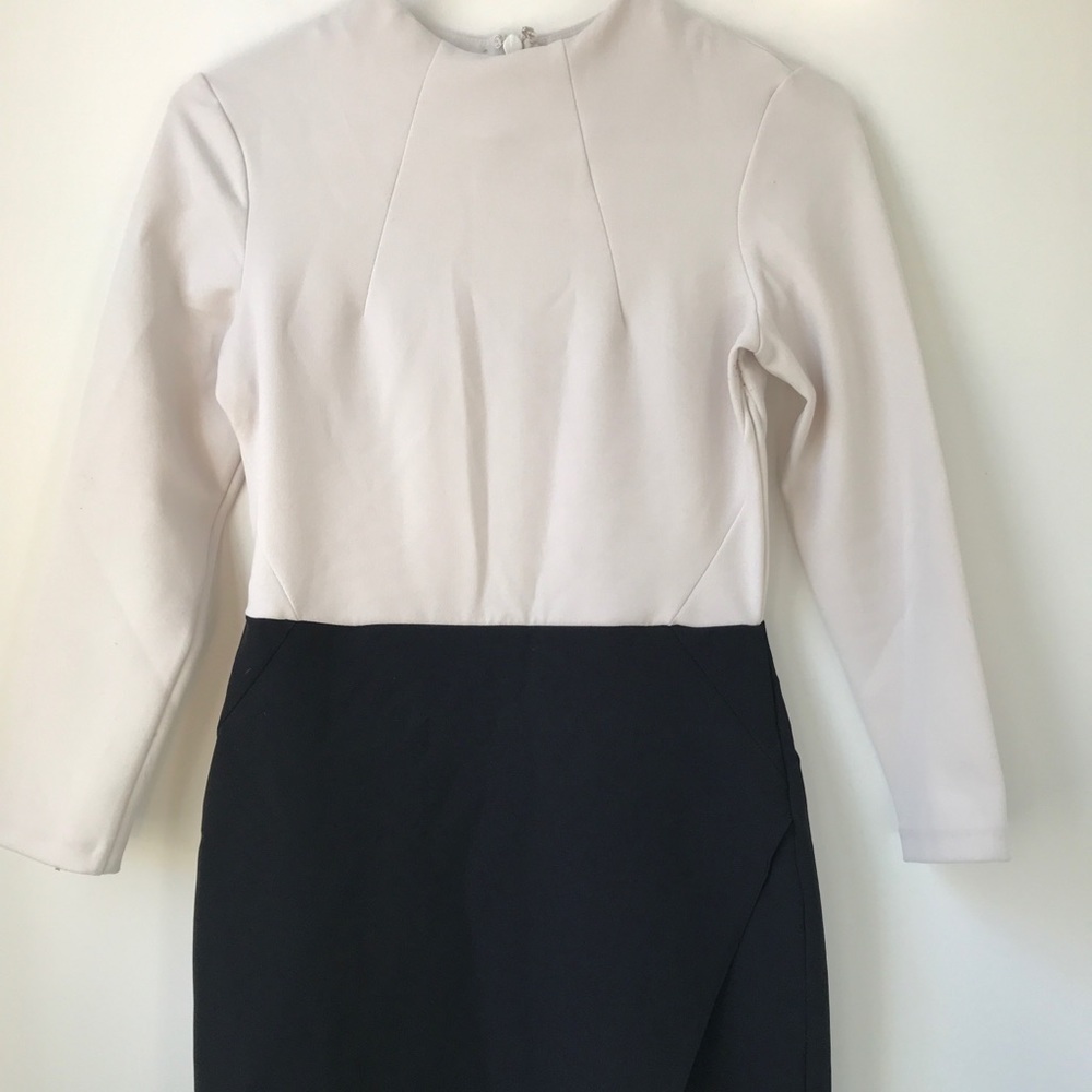Topshop Black White Colorblock Dress Size 4 US